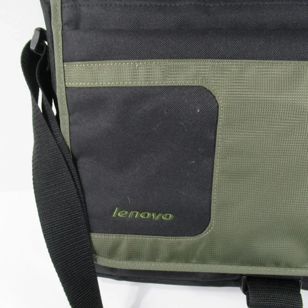 Lenovo Laptop‎ Shoulder Bag 41U253 Many Compartments Black/Olive Green